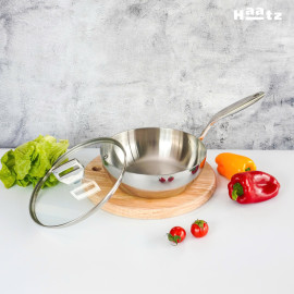 Chảo inox 316 đúc liền khối sâu lòng Haatz Hàn Quốc 24cm
