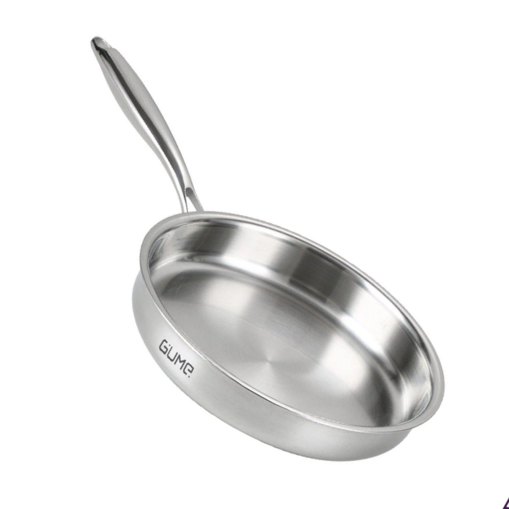 Chảo Inox 18/10 nguyên khối 5 lớp Gume Hàn Quốc size 26cm