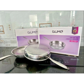 Chảo Inox 5 Lớp liền khối Gume Hàn Quốc GPS-1228 size 28cm