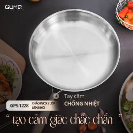 Chảo Inox 5 Lớp liền khối Gume Hàn Quốc GPS-1228 size 28cm