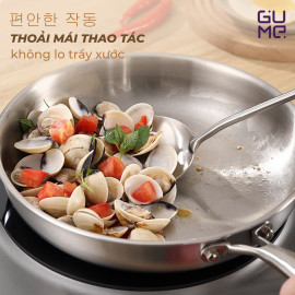 Chảo Inox 18/10 nguyên khối 5 lớp Gume Hàn Quốc size 20cm