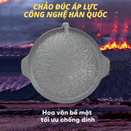 Chảo nướng chống dính 6 lớp vân đá BBQ Hàn Quốc NEOF 28cm đáy từ