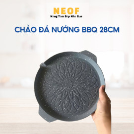 Chảo nướng chống dính 6 lớp vân đá BBQ Hàn Quốc NEOF 28cm đáy từ