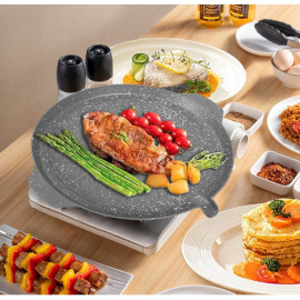Chảo nướng chống dính 6 lớp vân đá BBQ Hàn Quốc NEOF 28cm đáy từ