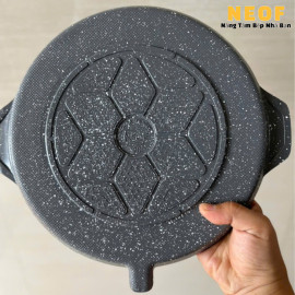 Chảo nướng chống dính 6 lớp vân đá BBQ Hàn Quốc NEOF 28cm đáy từ