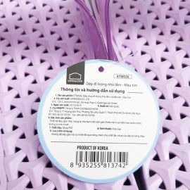 Dép nhựa điểm hoa đi trong nhà tắm Lock&lock ETM539 màu tím - Xuất xứ Hàn Quốc