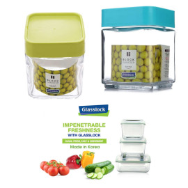 Hũ thủy tinh vuông Glasslock Hàn Quốc IP604 dung tích 400ml - Made in Korea