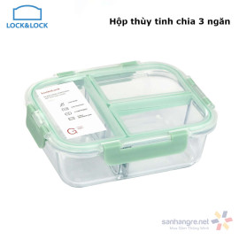 Hộp thủy tinh chia 3 ngăn Lock&Lock Glass Food Container LLG458 dung tích 1040ml