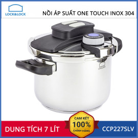 Nồi áp suất Inox 304 Lock&Lock One touch CCP227SLV dung tích 7 lít 22cm bảo hành 12 tháng