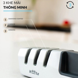 Mài dao 3 trong 1 chuyên dụng đa năng Haatz Hàn Quốc nhỏ gọn thời trang