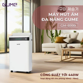 Máy hút ẩm, lọc không khí GUME Hàn Quốc GM-8999 dung tích 25L/ngày, bảo hành 12 tháng