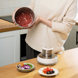 Máy xay thịt đa năng 2 cối inox Haatz Hàn Quốc CIM382, bảo hành 24 tháng