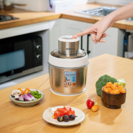 Máy xay thịt đa năng 2 cối inox Haatz Hàn Quốc CIM382, bảo hành 24 tháng