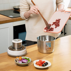 Máy xay thịt đa năng 2 cối inox Haatz Hàn Quốc CIM382, bảo hành 24 tháng