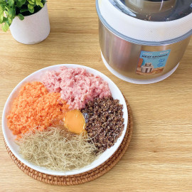 Máy xay thịt đa năng 2 cối inox Haatz Hàn Quốc CIM382, bảo hành 24 tháng