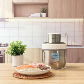 Máy xay thịt đa năng 2 cối inox Haatz Hàn Quốc CIM382, bảo hành 24 tháng