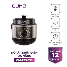 Nồi áp suất điện đa năng Gume Hàn Quốc GM-PC2838 dung tích 6L, công suất 1000W