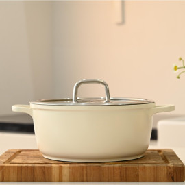 Nồi nhôm chống dính phủ gốm Haatz Hàn Quốc dung tích 4.2L size 24cm