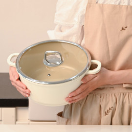 Nồi nhôm chống dính phủ gốm Haatz Hàn Quốc dung tích 4.2L size 24cm