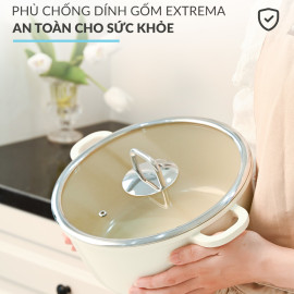Nồi chống dính phủ gốm Haatz Hàn Quốc dung tích 2.2L size 20cm