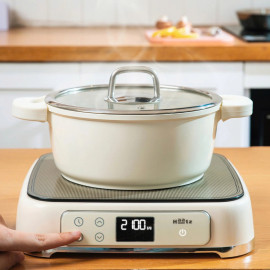 Nồi nhôm chống dính phủ gốm Haatz Hàn Quốc dung tích 4.2L size 24cm