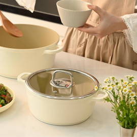 Nồi chống dính phủ gốm Haatz Hàn Quốc dung tích 2.2L size 20cm