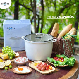 Nồi luộc gà chống dính phủ gốm Haatz Hàn Quốc dung tích 10L size 28cm