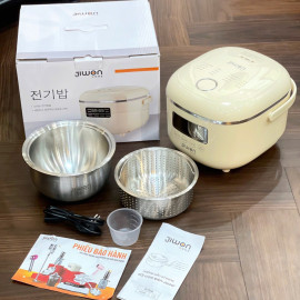 Nồi cơm điện tử tách đường ruột Inox 304 JIWON Hàn Quốc JW-34F dung tích 1.2L