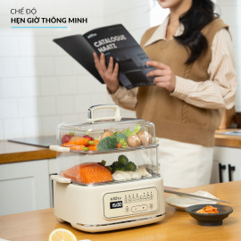 Nồi hấp điện đa năng 3 tầng Haatz CIM371 dung tích 10L công suất 1000W (vỉ inox)