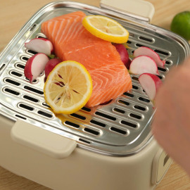 Nồi hấp điện đa năng 3 tầng Haatz CIM371 dung tích 10L công suất 1000W (vỉ inox)