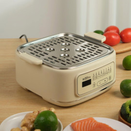 Nồi hấp điện đa năng 3 tầng Haatz CIM371 dung tích 10L công suất 1000W (vỉ inox)