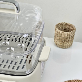 Nồi hấp điện đa năng 3 tầng Haatz CIM371 dung tích 10L công suất 1000W (vỉ inox)