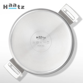 Nồi inox 316 đúc nguyên khối Haatz Hàn Quốc size 22cm, bảo hành 5 năm
