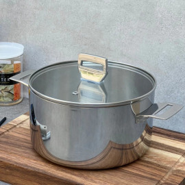 Nồi inox 316 đúc nguyên khối Haatz Hàn Quốc size 22cm, bảo hành 5 năm