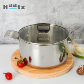 Nồi inox 316 đúc nguyên khối Haatz Hàn Quốc size 22cm, bảo hành 5 năm