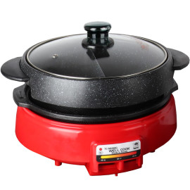 Nồi lẩu 2 ngăn kèm khay nướng điện Well Cook Hàn Quốc TC-N9200G - Made in Korea
