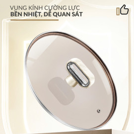 Nồi lẩu Inox 316 đúc liền 7 lớp chống dính Haatz Titanium Aura 30cm