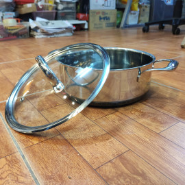 Nồi Inox 304 đúc liền Kimscook Noon Song chống dính Blackcube 2 mặt 22cm