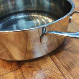 Nồi Inox 304 đúc liền Kimscook Noon Song chống dính Blackcube 2 mặt 22cm