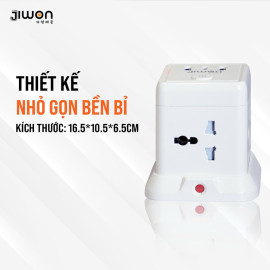 Ổ cắm điện đa năng Jiwon Hàn Quốc 4 lỗ cắm 3 chấu 2500W tích hợp cổng USB, Type C sạc nhanh