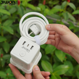 Ổ cắm điện đa năng Jiwon Hàn Quốc 4 lỗ cắm 3 chấu 2500W tích hợp cổng USB, Type C sạc nhanh