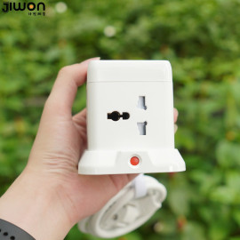 Ổ cắm điện đa năng Jiwon Hàn Quốc 4 lỗ cắm 3 chấu 2500W tích hợp cổng USB, Type C sạc nhanh