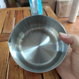 Quánh Inox 316 đúc nguyên khối Haatz Hàn Quốc 12cm có miệng rót, bảo hành 5 năm