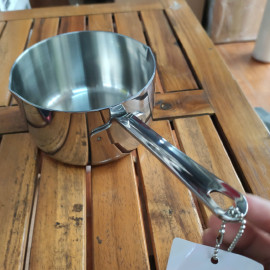 Quánh Inox 316 đúc nguyên khối Haatz Hàn Quốc 12cm có miệng rót, bảo hành 5 năm