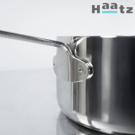 Quánh Inox 316 đúc nguyên khối Haatz Hàn Quốc 12cm có miệng rót, bảo hành 5 năm