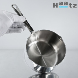 Quánh Inox 316 đúc nguyên khối Haatz Hàn Quốc 12cm có miệng rót, bảo hành 5 năm