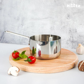 Quánh Inox 316 đúc nguyên khối Haatz Hàn Quốc 12cm có miệng rót, bảo hành 5 năm
