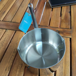 Quánh Inox 316 đúc nguyên khối Haatz Hàn Quốc 12cm có miệng rót, bảo hành 5 năm