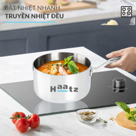 Quánh Inox 316 đúc nguyên khối Haatz Hàn Quốc size 18cm, bảo hành 5 năm