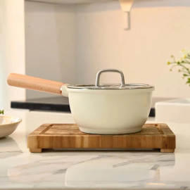 Quánh chống dính phủ gốm Haatz Hàn Quốc size 18cm vung kính đáy từ